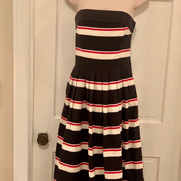 Lang Originals vintage blackred stripe dress SALE - Picture 3 of 12